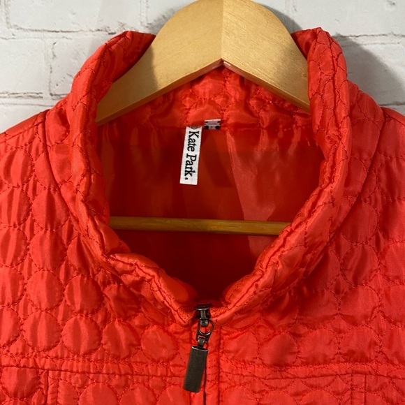 KATE PARK ORANGE LIGHTLY PADDED VEST WOMENS PLUS SIZE 1X - Picture 5 of 11